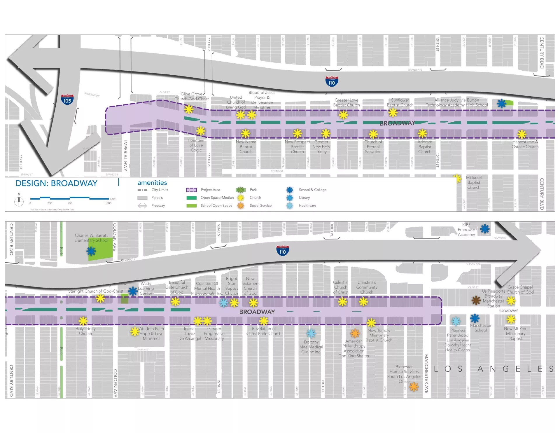 top view street map