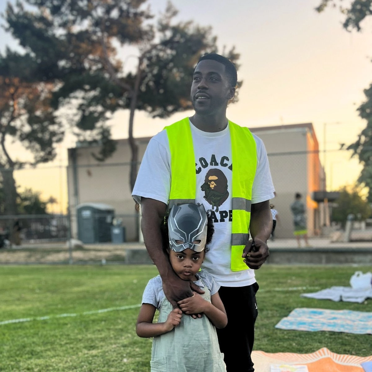 father and son at the park