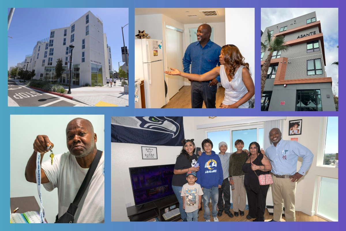 Collage of pictures from housing events