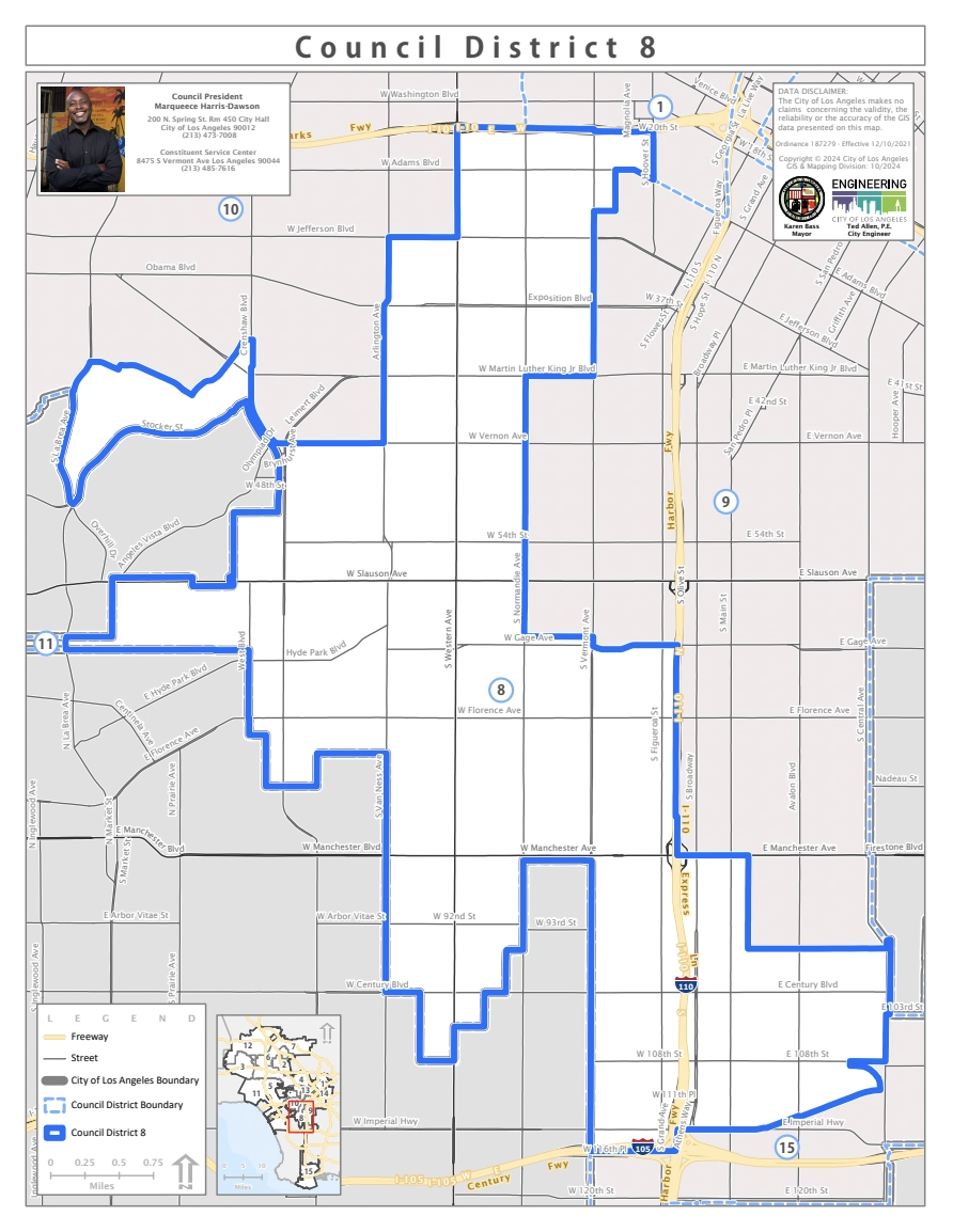 Map of Council District 8 Boundariews