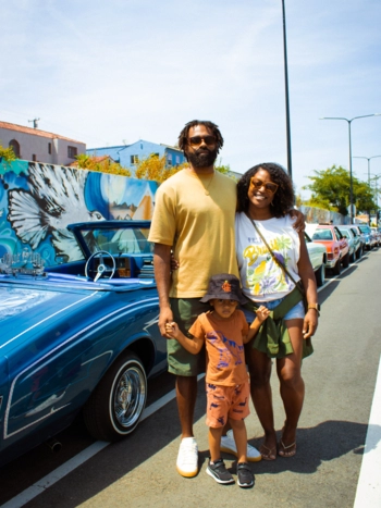 Family at Crenshaw Wall